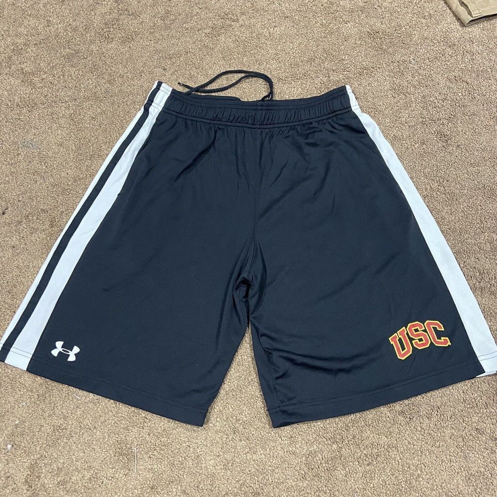 Under Armour Men's Loose Fit Shorts, Black, Size Large USC Trojans - Picture 2 of 6